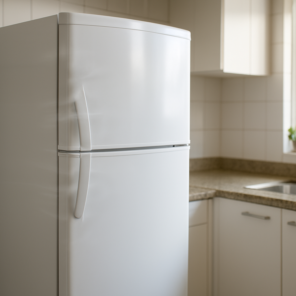 Geladeira Consul branca em uma cozinha moderna