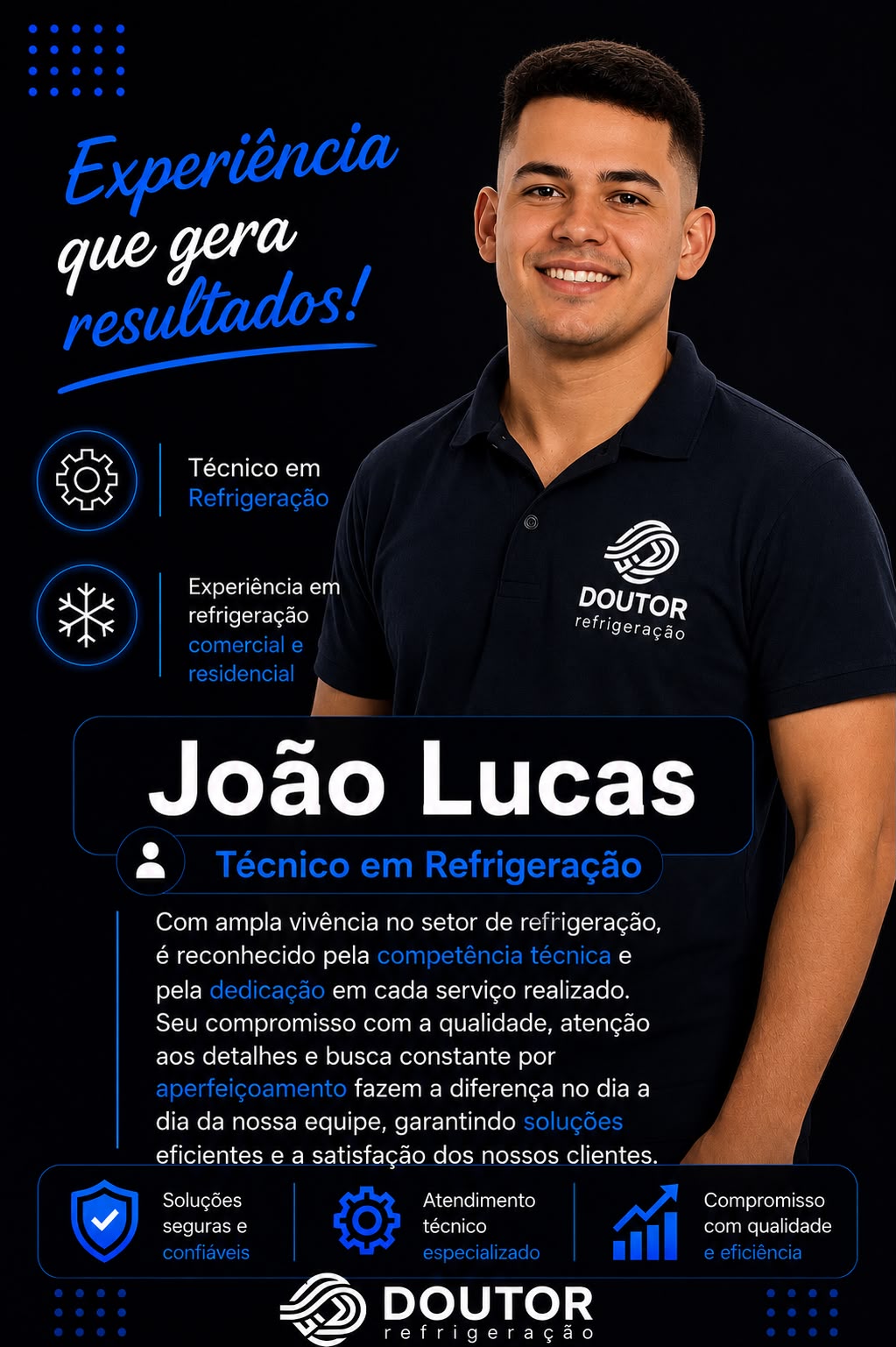 João Lucas — Técnico em Refrigeração da Doutor Refrigeração