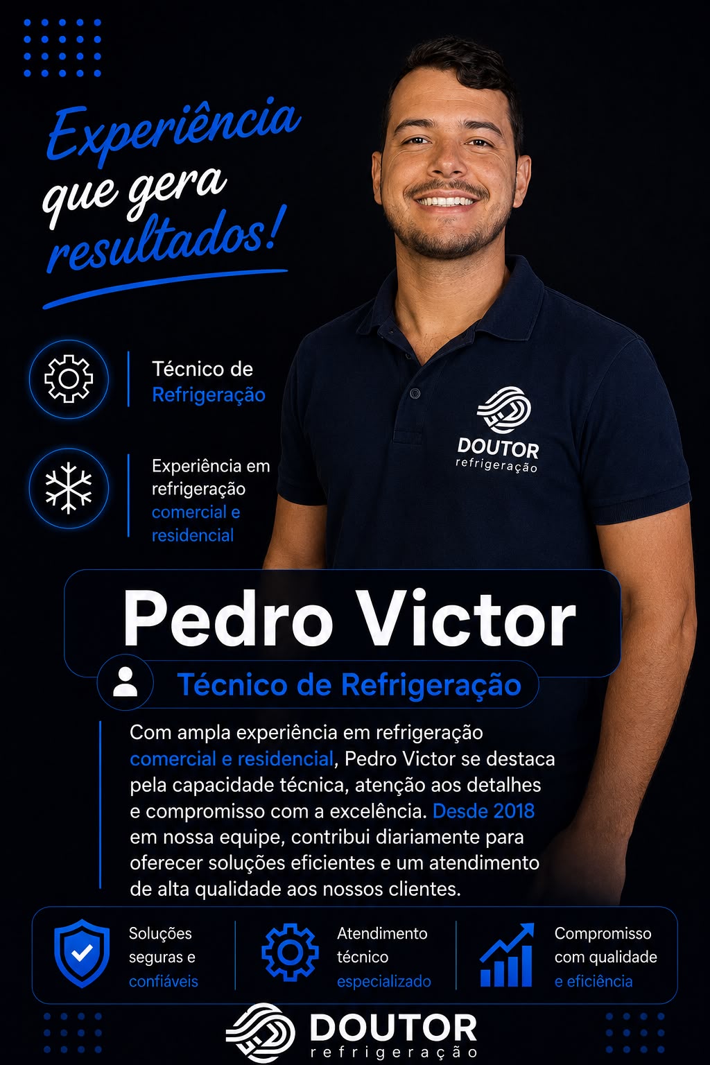 Pedro Victor — Técnico de Refrigeração da Doutor Refrigeração